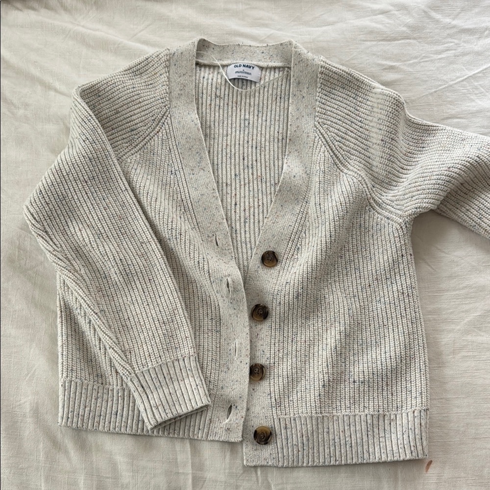 Old Navy Women's Cream Cardigan Sweater